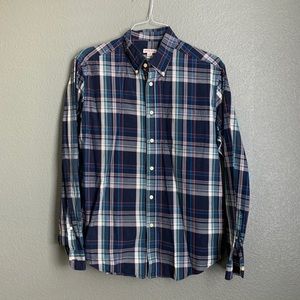 Merona Casual Mens Button Down Plaid Shirt